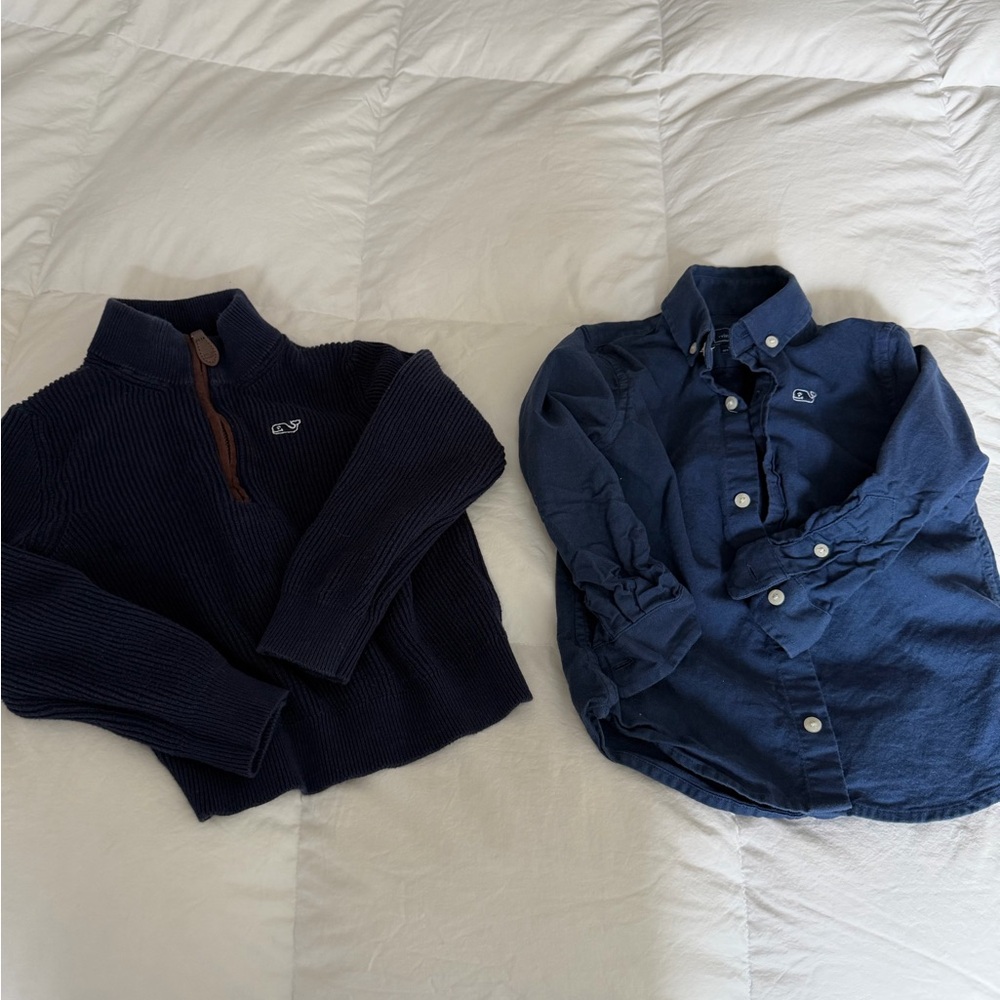 Vineyard Vines 3T boys navy long sleeve Set